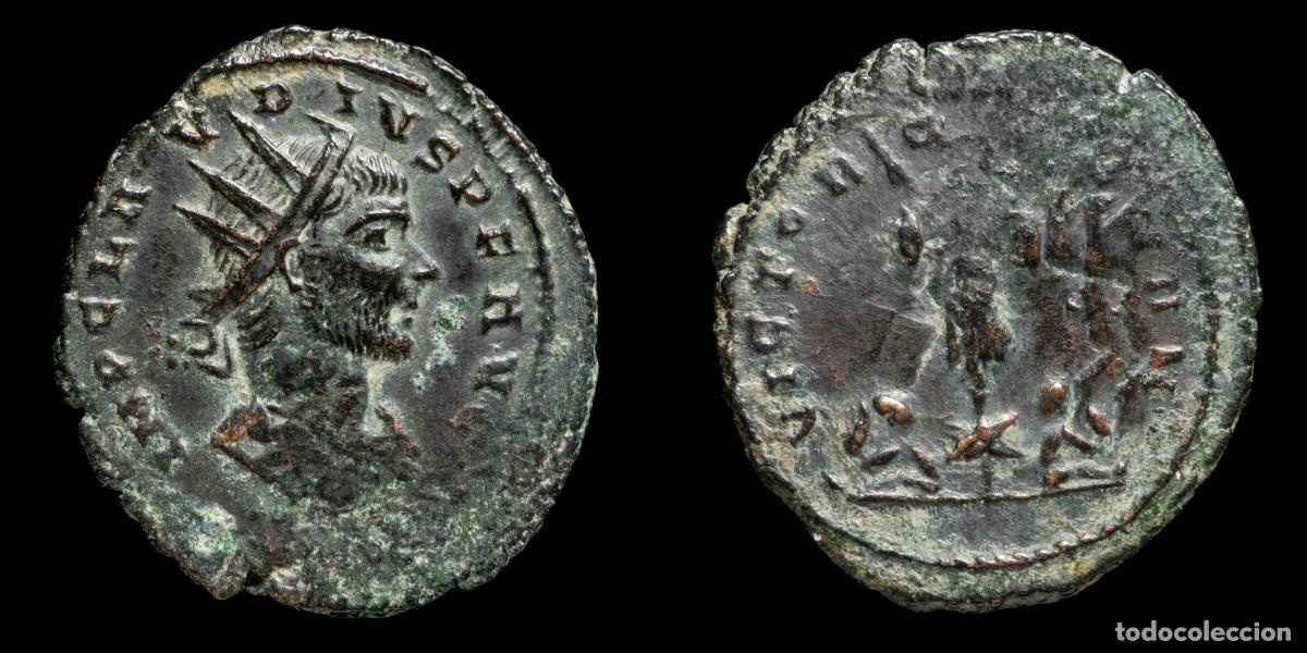 M&uuml;nzen R&ouml;misches Reich: Antoniniano de Claudio II - VICTORIAE GOTHIC - 23 mm / 3.58 gr.