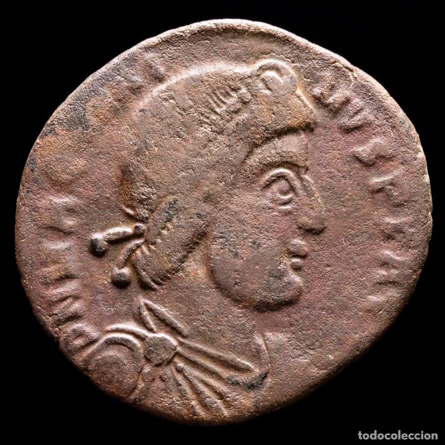 Monedas Imperio Romano: Magno Maximo. Maiorina, Arles, REPARATIO REIPVB / SCON (4627)