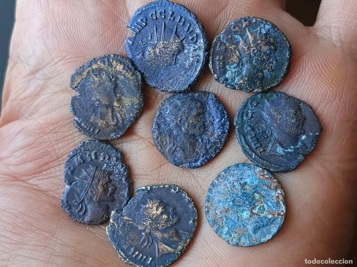 Monedas Imperio Romano: 8 monedas romanas. Antoninianos
