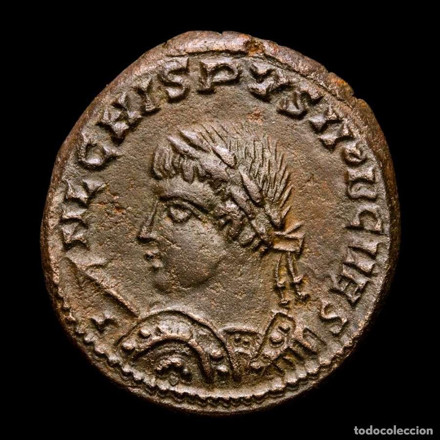 Monedas Imperio Romano: Crispo - &AElig; Follis - Trier 321 dC. BEATA TRANQVILLITAS / PTR (571)