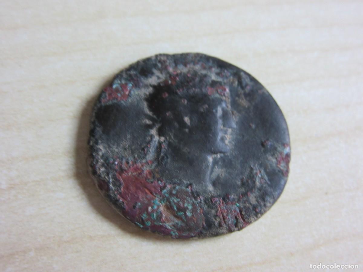 Monedas Imperio Romano: Dupondio de Adriano 117-138 DC Anverso Busto de Adriano Reverso Diosa Fortuna Sentada