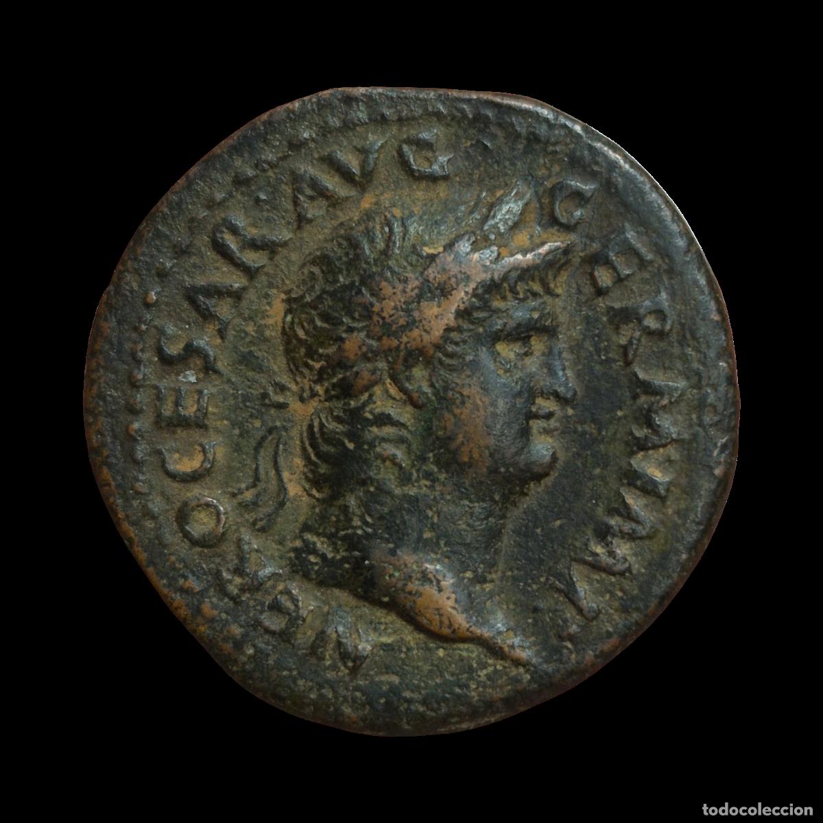 Monedas Imperio Romano: NT/ AS NERON REV. TEMPLO (A1098)