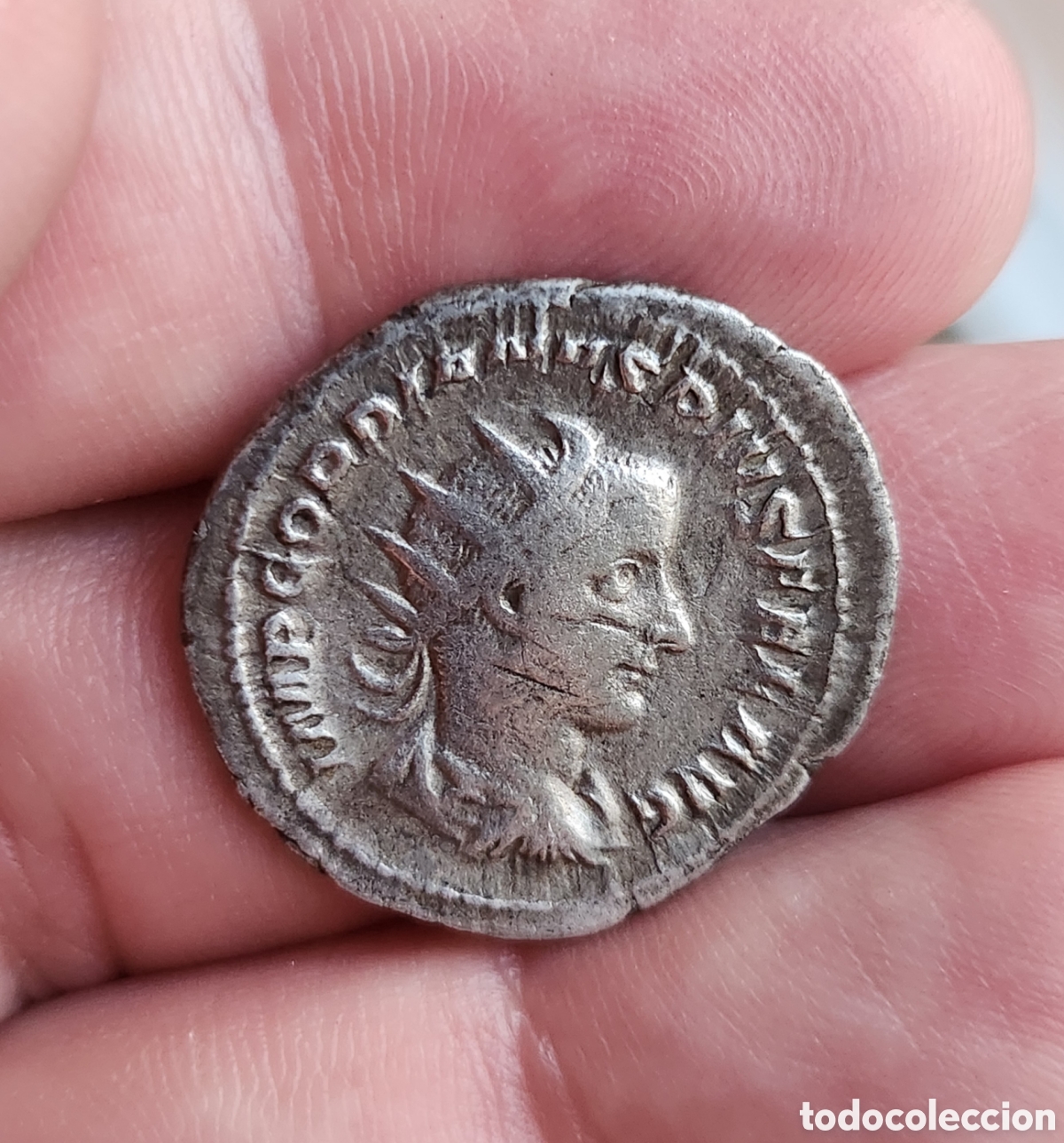 M&uuml;nzen R&ouml;misches Reich: Antoniniano de plata de Gordiano III bonito reverso