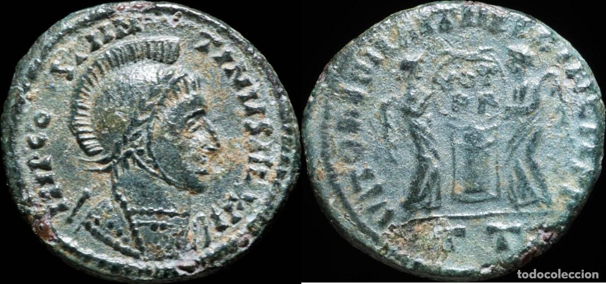 M&uuml;nzen R&ouml;misches Reich: Constantino - VICTORIAE LAETAE PRINC PERP, Ticinum - 17 mm / 2.44 gr.