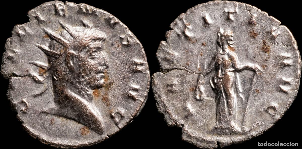 M&uuml;nzen R&ouml;misches Reich: Antoniniano de Galieno - LAETITIA AVG, Mediolanum - 21 mm / 2.91 gr.