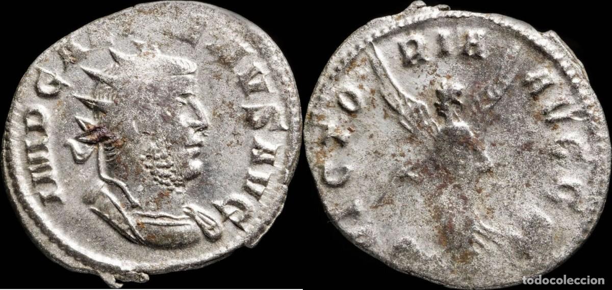 Moedas Imp&eacute;rio Romano: Antoniniano de Galieno -VICTORIA AVGG - 22 mm / 3.29 gr.