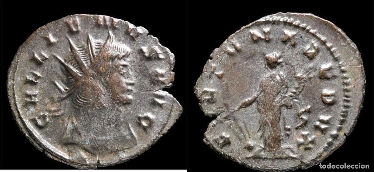 Monnaies Empire Romain: Antoniniano de Galieno - FORTVNA REDVX - 22 mm / 2.22 gr.