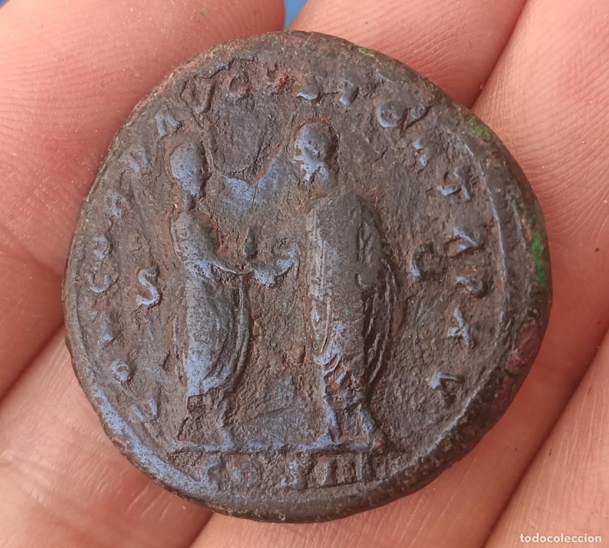 Monedas Imperio Romano: Buen sestercio de Marco Aurelio