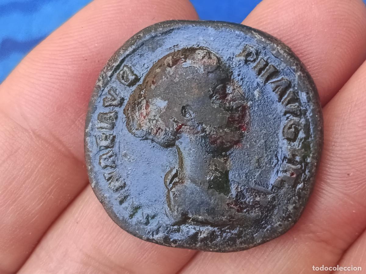 Monedas Imperio Romano: Sestercio de Faustina hija
