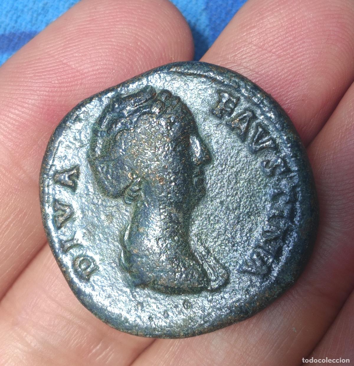 Monedas Imperio Romano: Sestercio romano de Faustina madre
