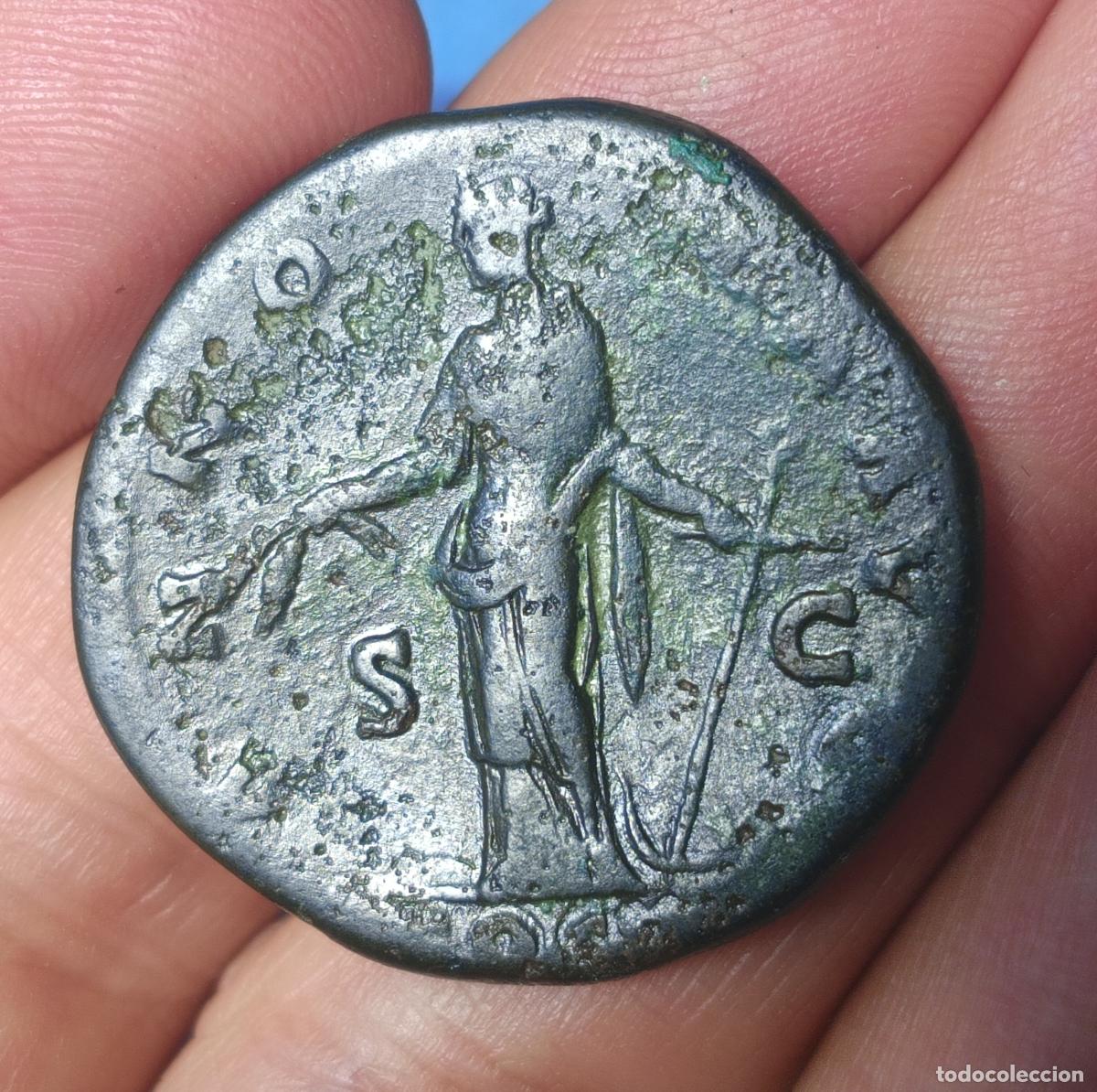 Monedas Imperio Romano: Buen sestercio romano de Antonino P&iacute;o