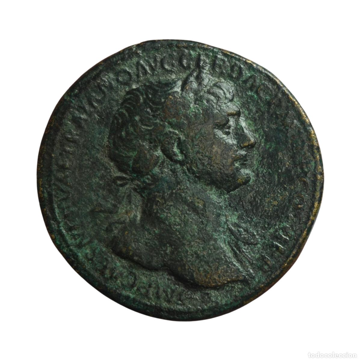 Monedas Imperio Romano: NT/ SESTERCIO TRAJANO REV. LA ABUNDANCIA (A1116)
