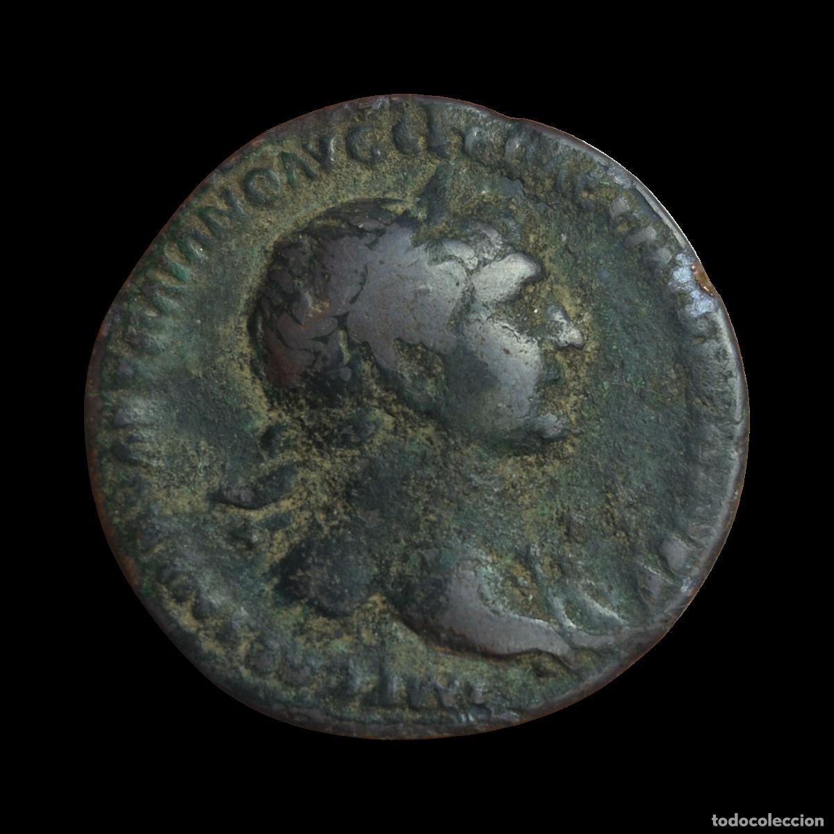 Monedas Imperio Romano: NT/ AS TRAJANO REV. ROMA ESTANTE (A1119)