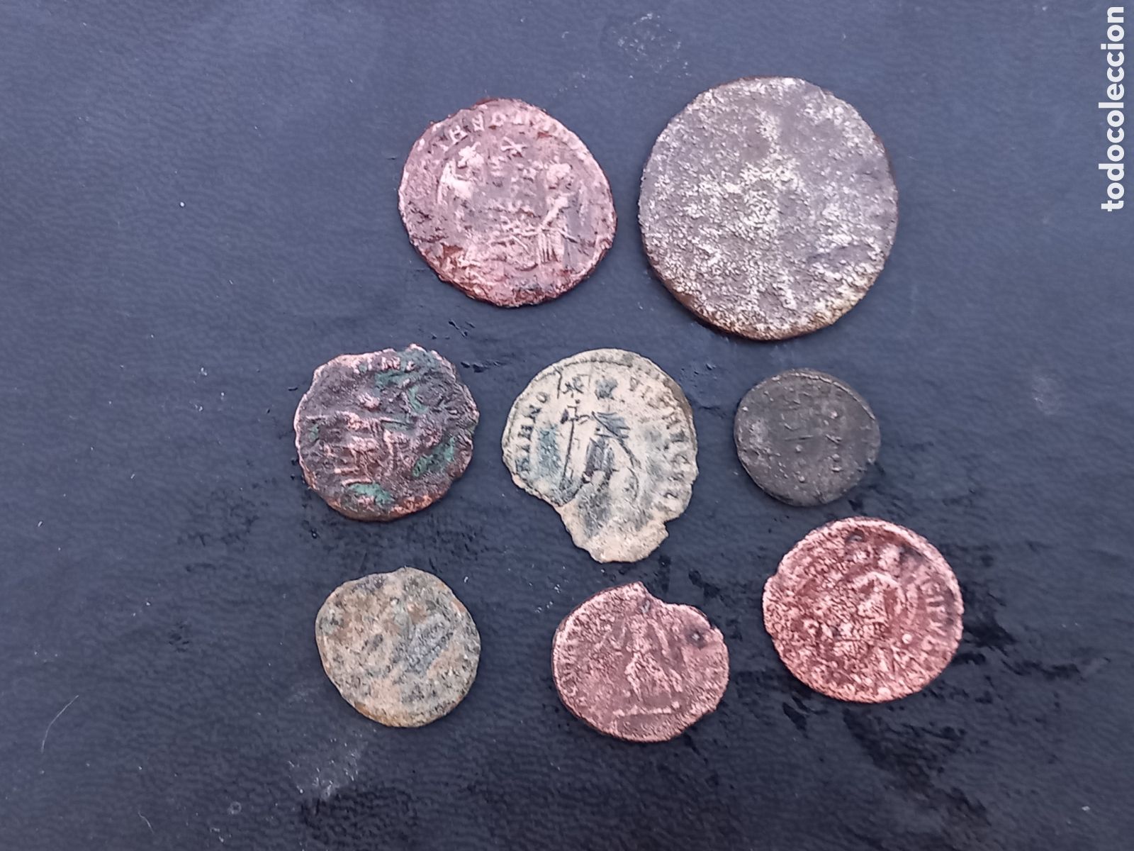 Monedas Imperio romano: Conjunto de 8 monedas romanas bajo Imperio - Foto 2