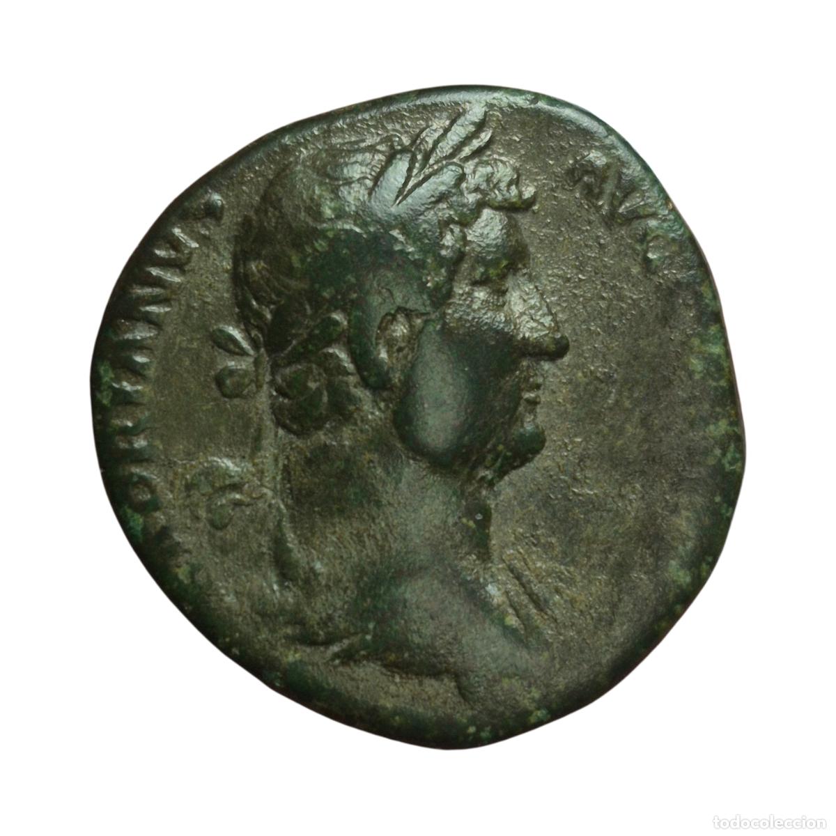 Monedas Imperio Romano: NT/ AS ADRIANO REV. ADRIANO Y LA FORTUNA (A1126)