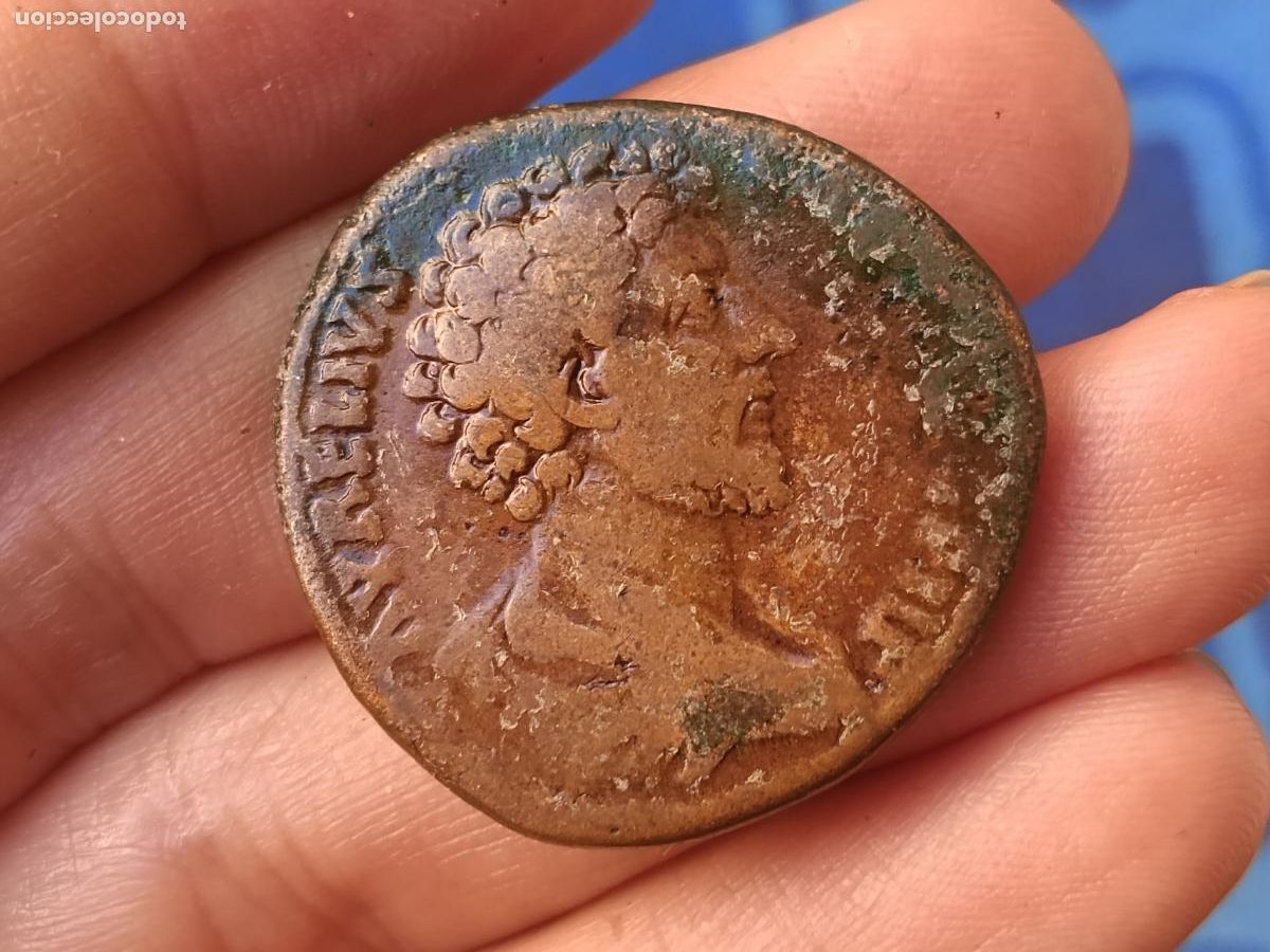 Monedas Imperio Romano: Sestercio de Marco Aurelio