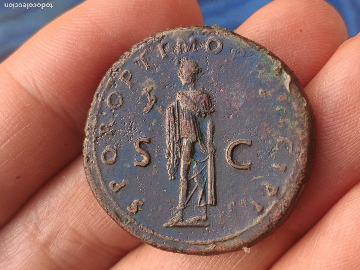 Monedas Imperio Romano: Sestercio de Trajano