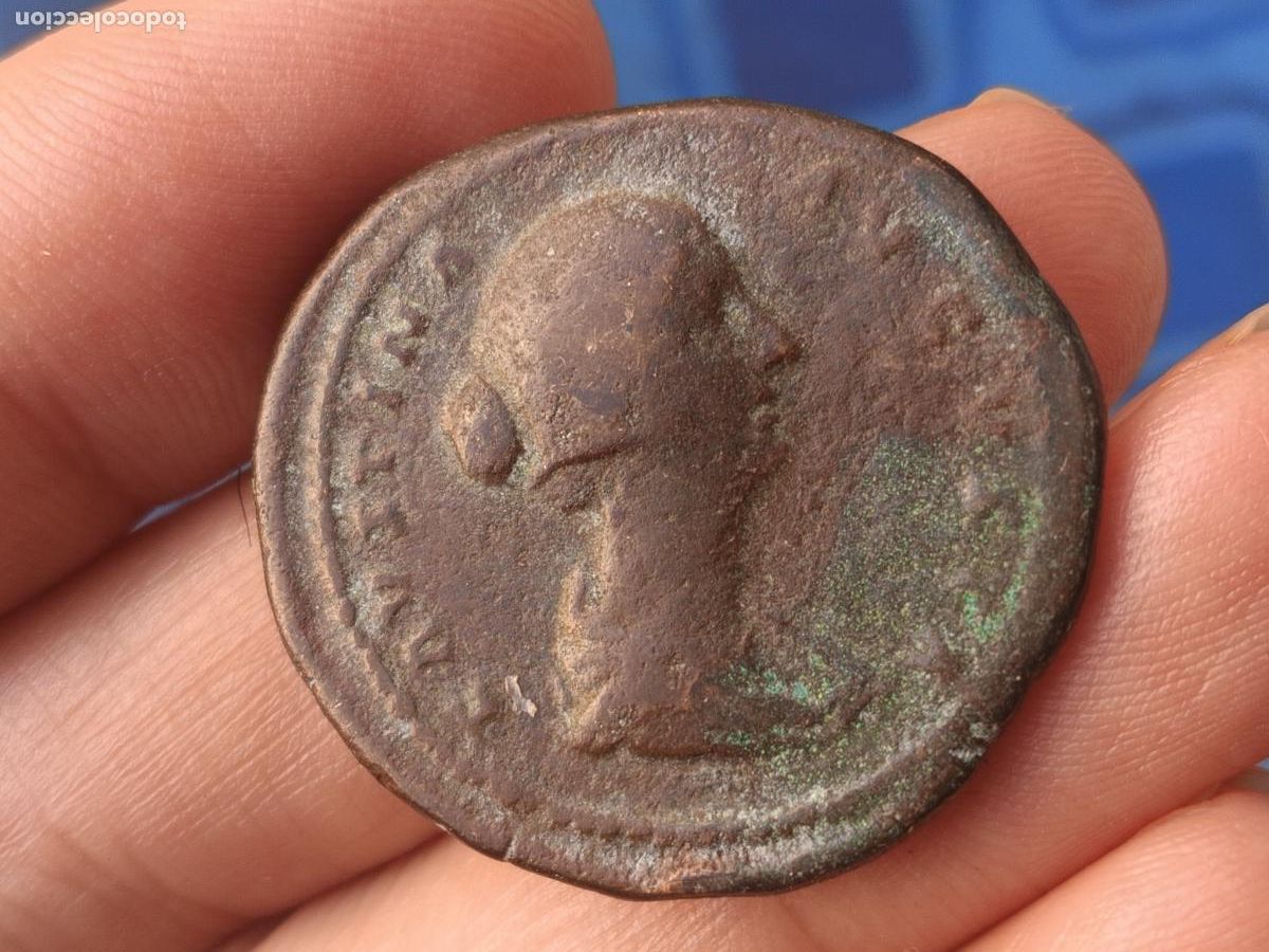 Monedas Imperio Romano: Sestercio de Faustina hija