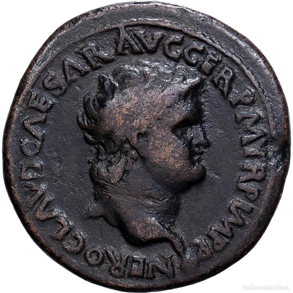Monedas Imperio Romano: [#1545547] Roman Empire, Nero, As, 62-68, Lugdunum, Bronce, BC+, RIC:475
