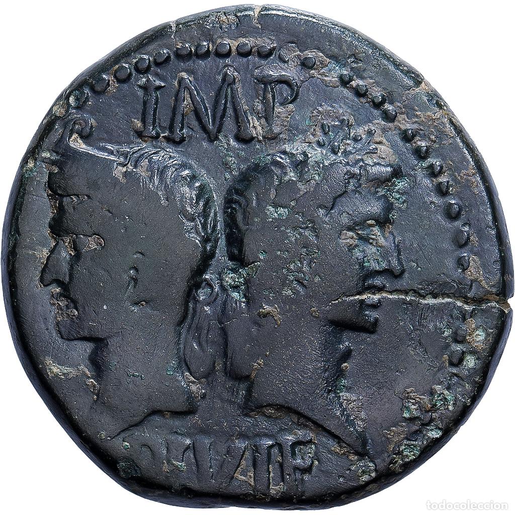 Monedas Imperio Romano: [#1545553] Roman Empire, Augustus & Agrippa, As, 9-3 BC, Nemausus, Bronce, BC+, RIC:158