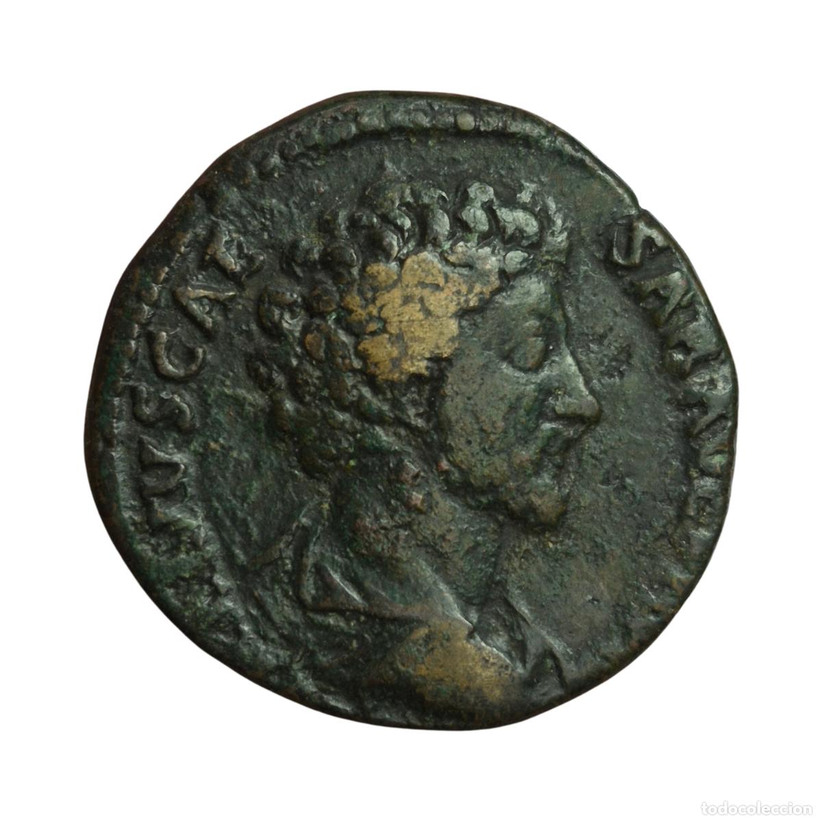 Monedas Imperio Romano: NT/ SESTERCIO MARCO AURELIO REV. MINERVA ESTANTE (A1136)