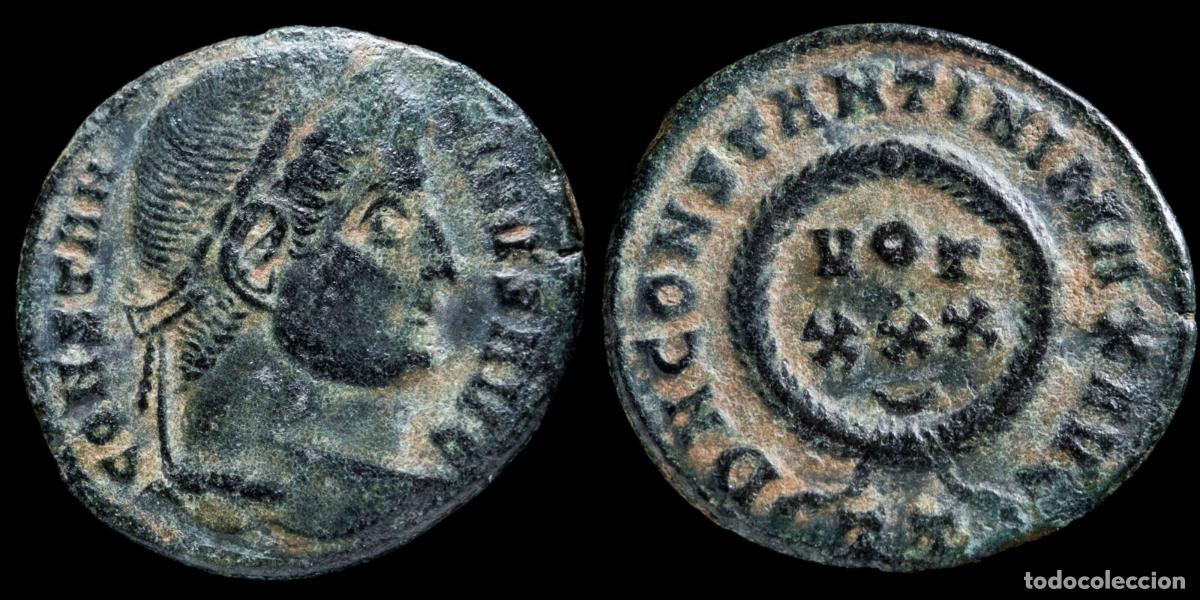 M&uuml;nzen R&ouml;misches Reich: Constantino - DN CONSTANTINI MAX AVG VOT XXX, Ticinum - 18 mm / 2.84 gr.
