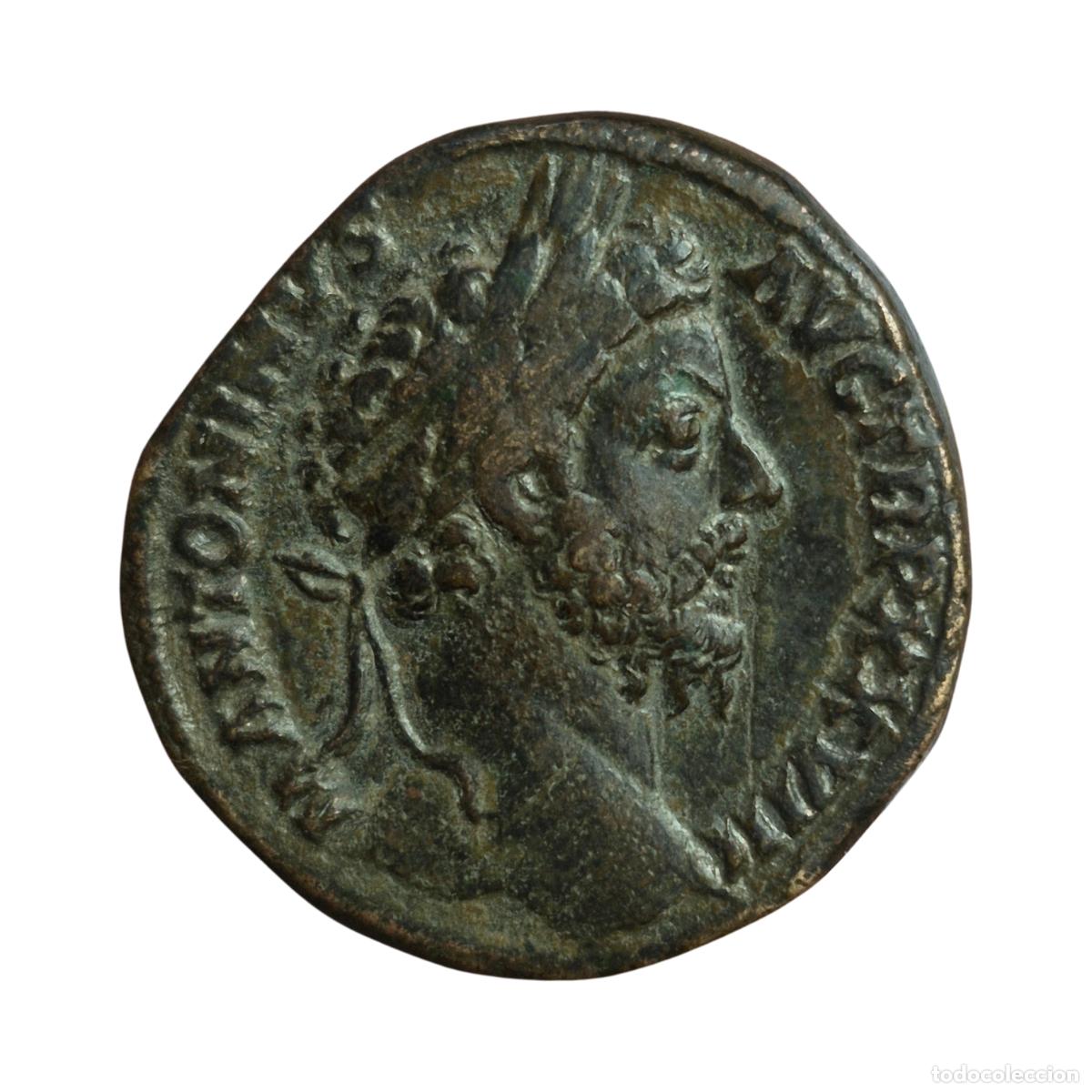 Monedas Imperio Romano: NT/ SESTERCIO MARCO AURELIO REV. ROMA SEDENTE (A1138)