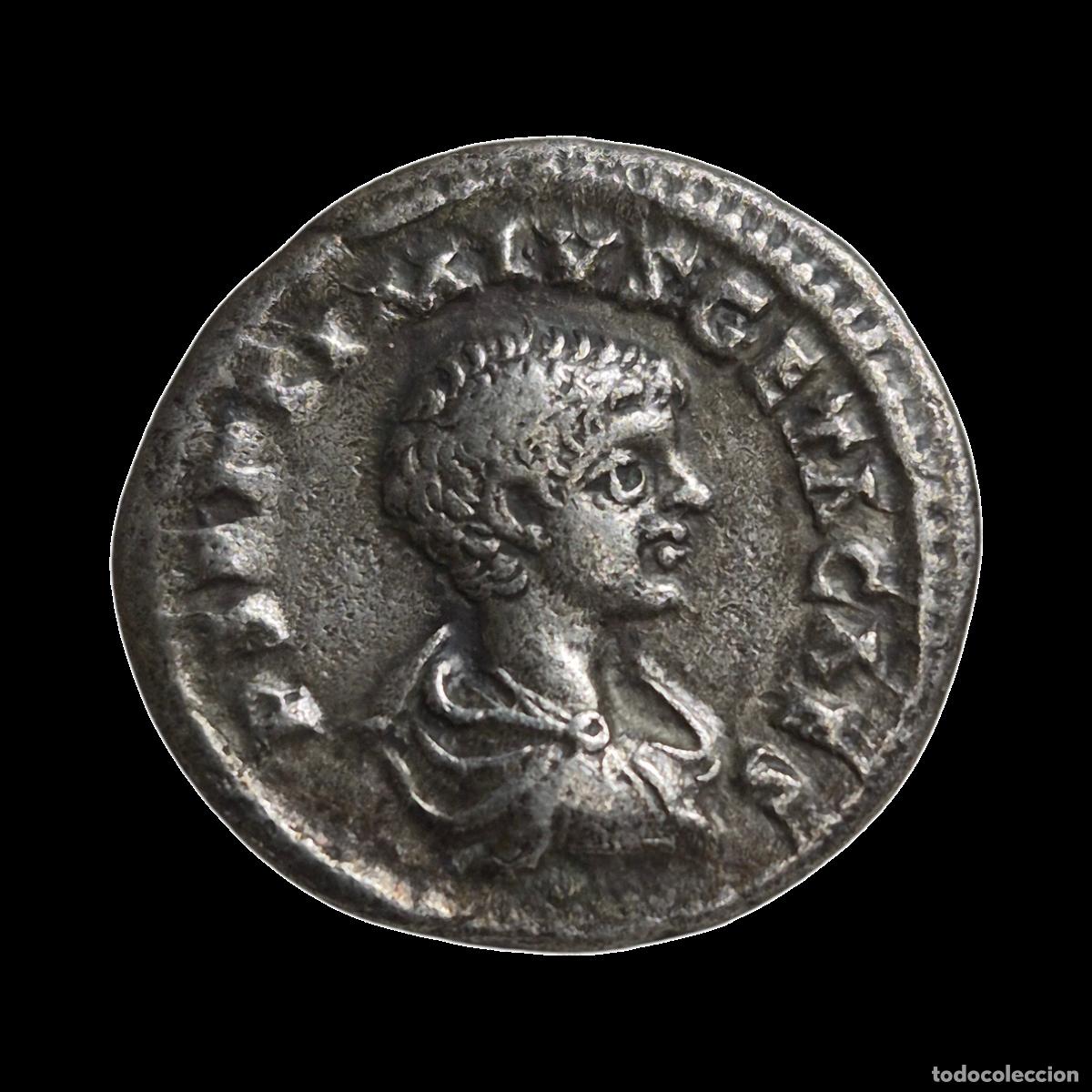 Monedas Imperio Romano: NT/ DENARIO GETA REV. MINERVA ESTANTE (A959)