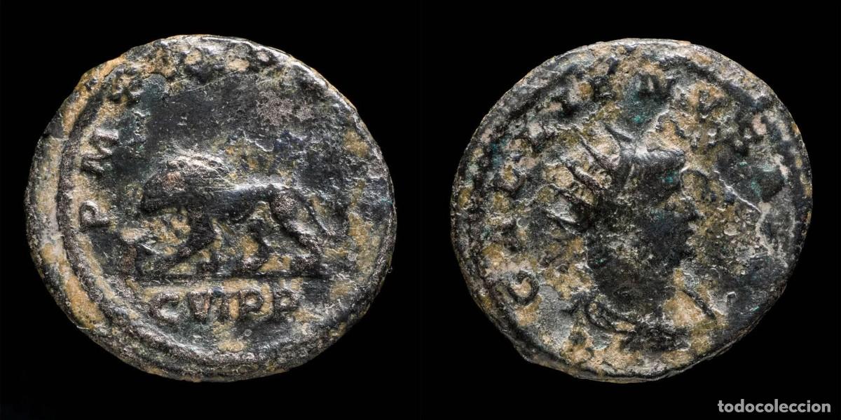 Moedas Imp&eacute;rio Romano: Antoniniano Galieno (Serie animales misticos) - PM TRP XIII - 21 mm / 3.33 gr.