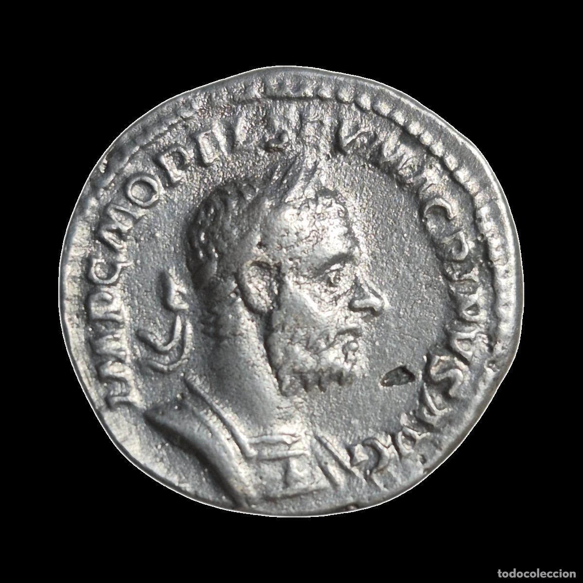 Monedas Imperio Romano: NT/ DENARIO MACRINO REV. ANONNA SEDENTE (A961)