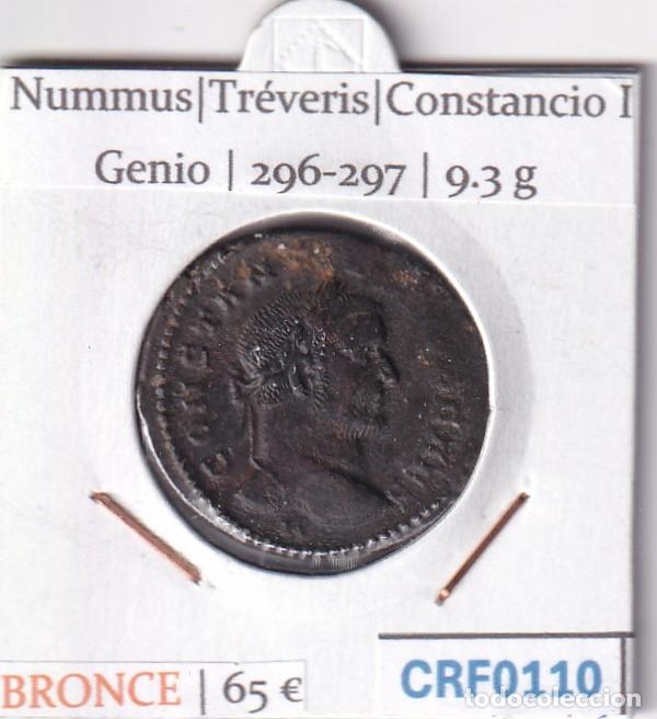 Monedas Imperio Romano: CRF0110 MONEDA NUMMUS TREVERIS CONSTANCIO I GENIO 296-297