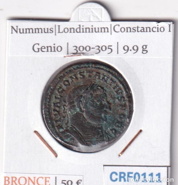 Monedas Imperio Romano: CRF0111 MONEDA NUMMUS LONDINIUM CONSTANCIO I GENIO 300-305