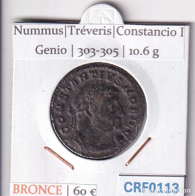 Monedas Imperio Romano: CRF0113 MONEDA NUMMUS TREVERIS CONSTANCIO I GENIO 303-305