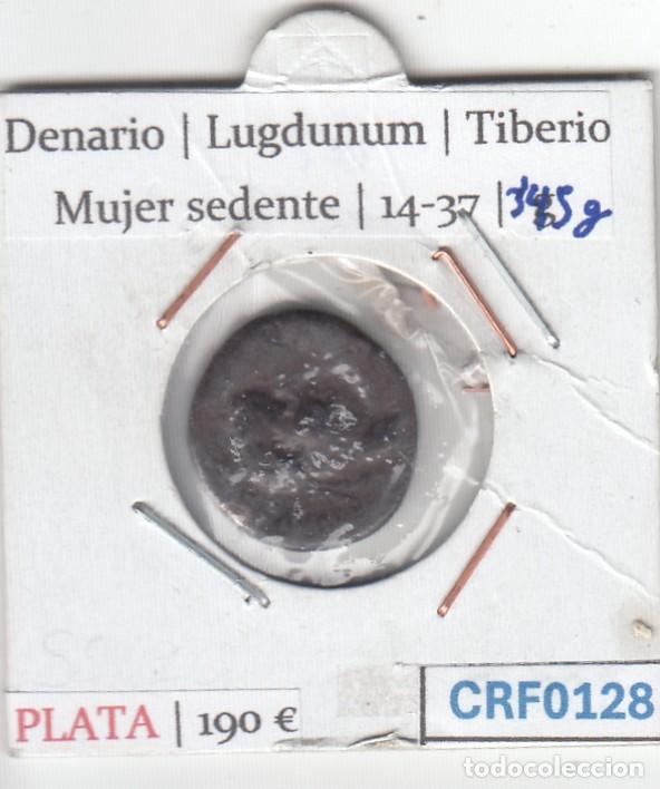 Monedas Imperio Romano: CRF0128 MONEDA ROMANA DENARIO LUGDUNUM TIBERIO PLATA
