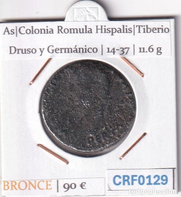 Monedas Imperio Romano: CRF0129 AS HISPALIS TIBERIO DRUSO Y GERMANICO 14-37