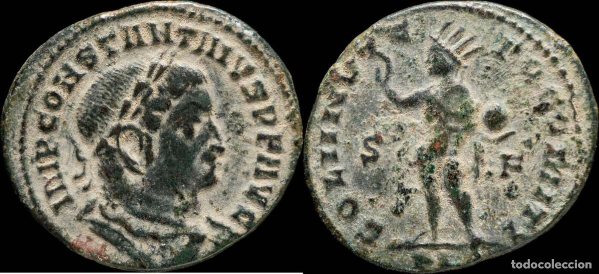 Monete Impero Romano: Constantino - SOLI INVICTO COMITI, Lyon - 24 mm / 3.95 gr.