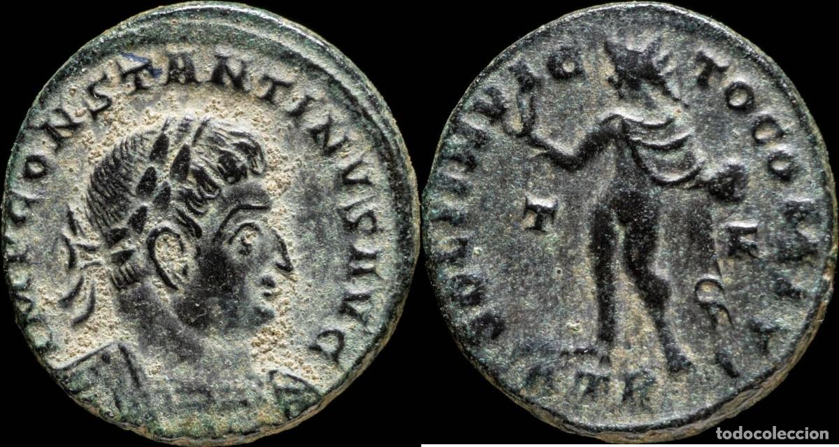 Monete Impero Romano: Constantino - SOLI INVICTO COMITI, Trier - 20 mm / 4.06 gr.