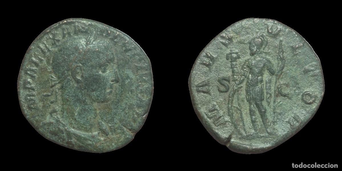 Monedas Imperio romano: NT/ SESTERCIO ALEJANDRO SEVERO REV. MARTE ESTANTE (A967) - Foto 3
