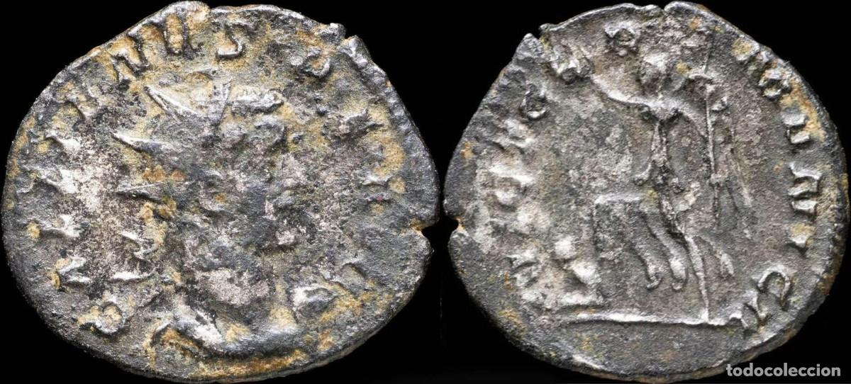 Moedas Imp&eacute;rio Romano: Antoniniano de Galieno - VICT GERMANICA - 23 mm / 2.57 gr.