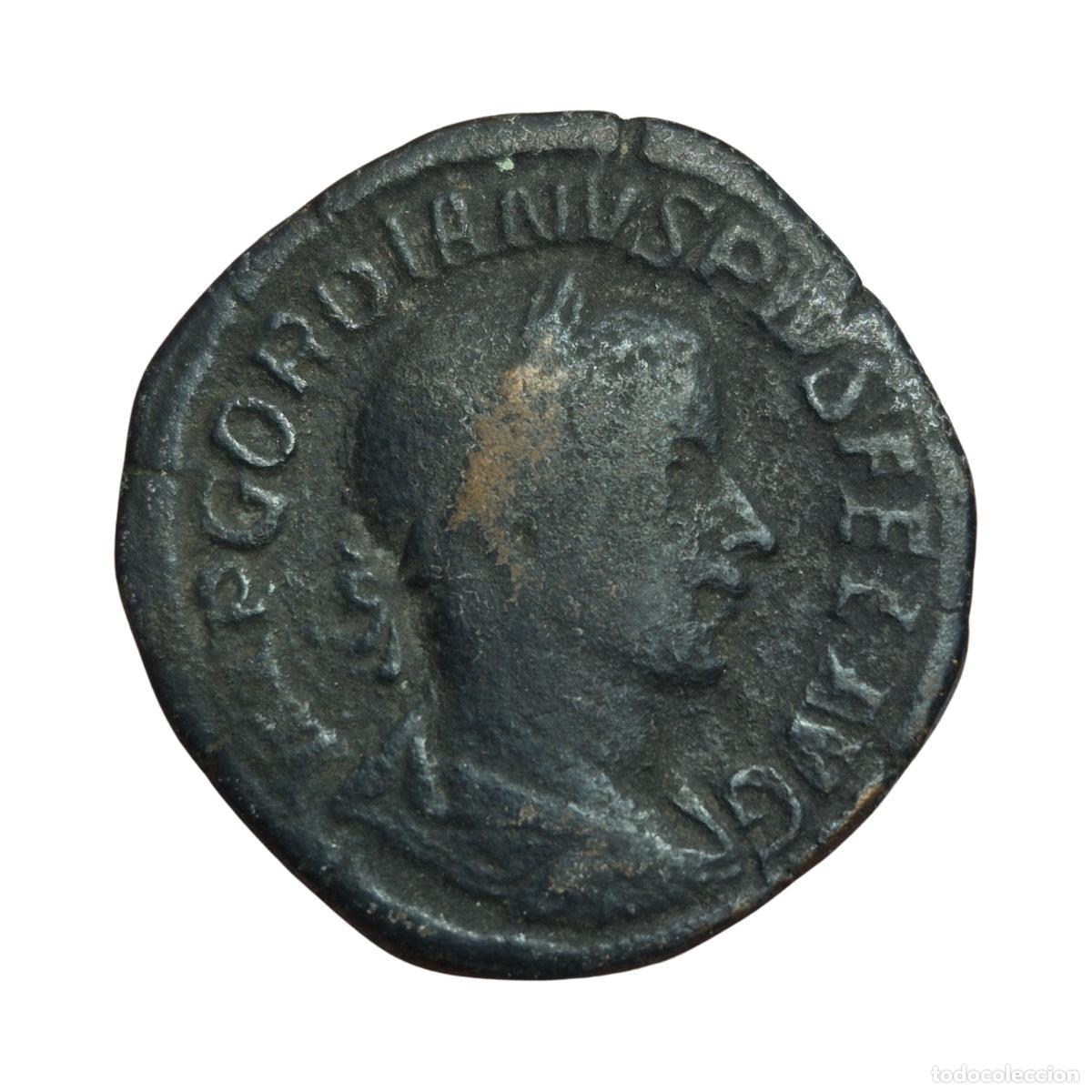 Monedas Imperio Romano: NT/ SESTERCIO GORDIANO III REV. JUPITER ESTANTE (A1163)