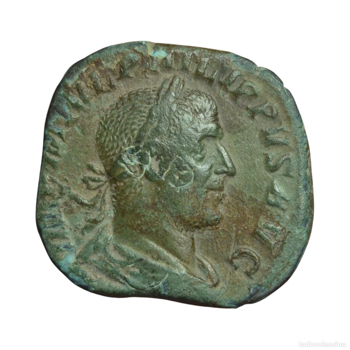 Monedas Imperio Romano: NT/ SESTERCIO FILIPO I REV. ANONNA ESTANTE (A1166)