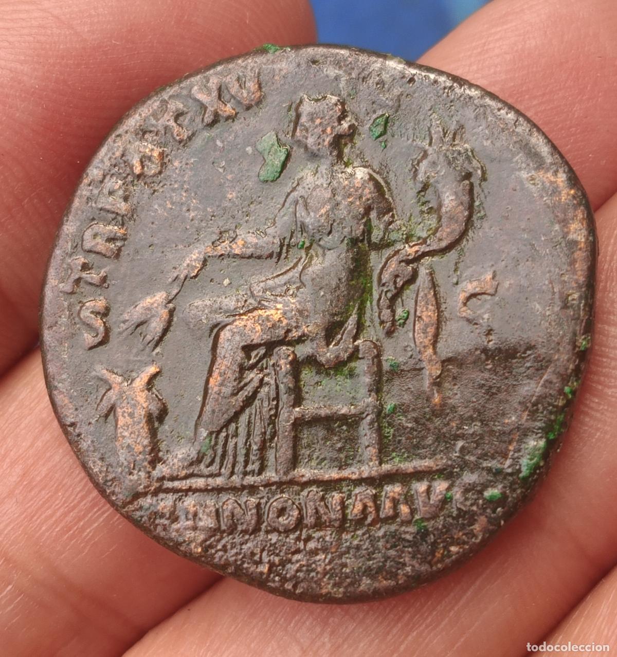 Monedas Imperio Romano: Sestercio de Antonino P&iacute;o. Buen reverso