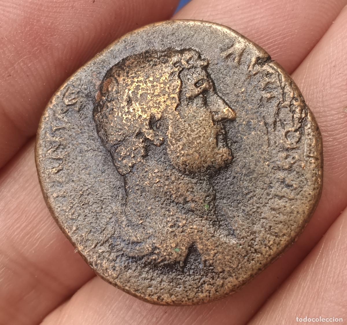 Monedas Imperio Romano: Sestercio de Adriano