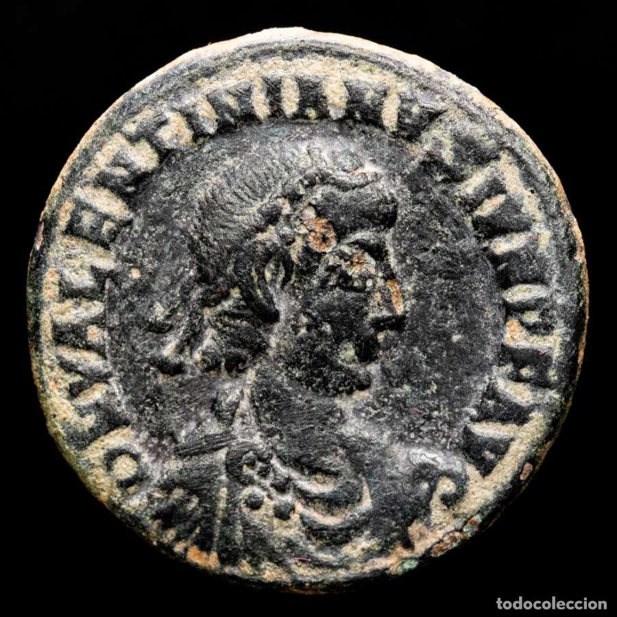Monedas Imperio Romano: Valentiniano II AE22. Siscia ASISC. REPARATIO REIPVB. Atractiva!!