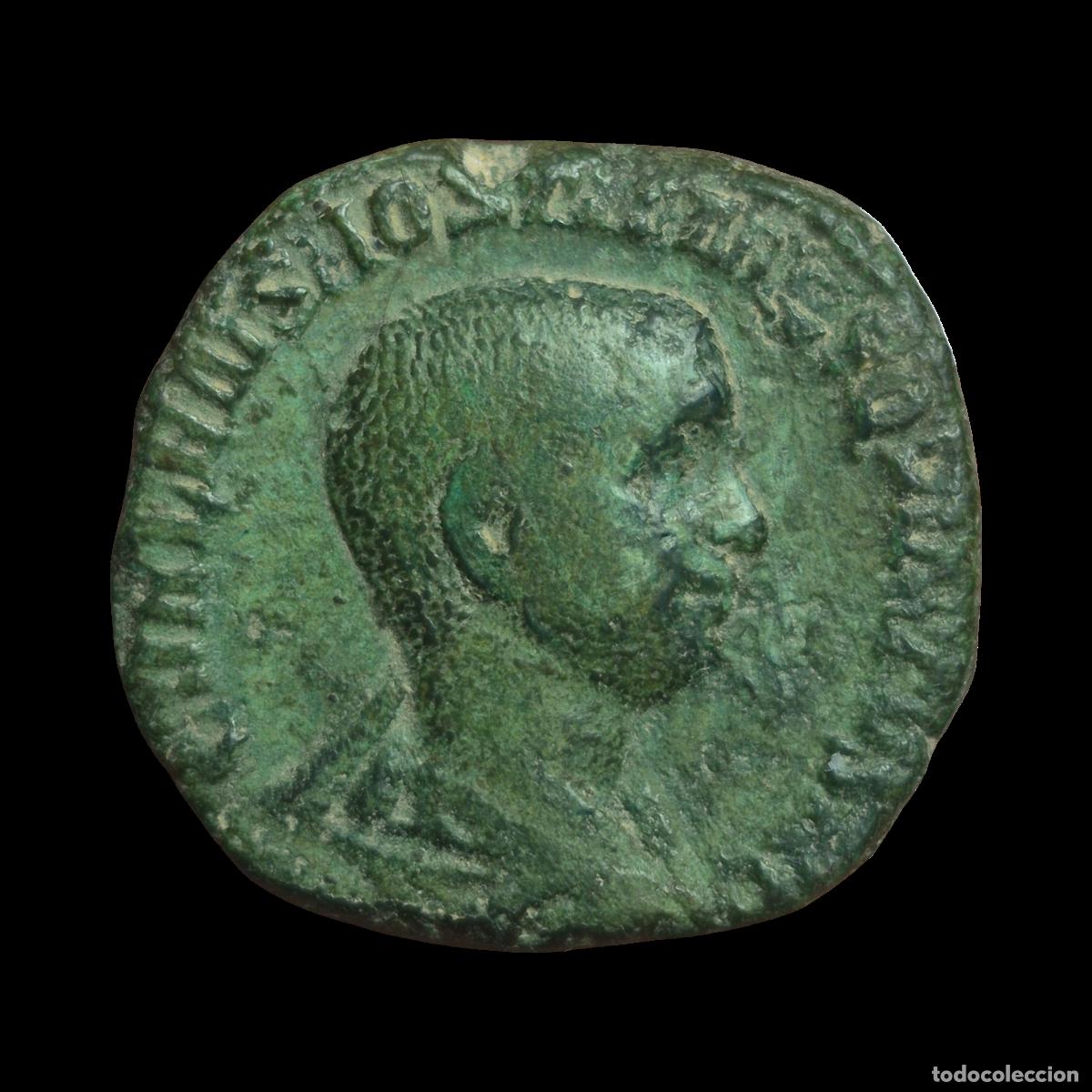 Monedas Imperio Romano: NT/ SESTERCIO HOSTILIANO REV. APOLO SEDENTE (A981)