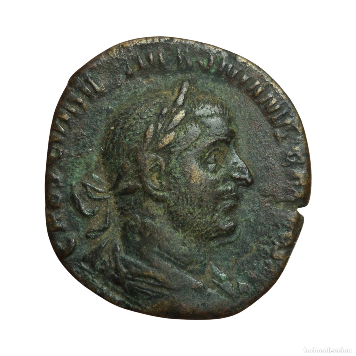 Monedas Imperio Romano: NT/ SESTERCIO TREBONIANO GALO REV. LIBERALITAS ESTANTE (A1173)