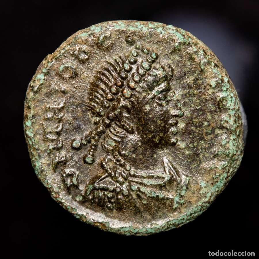 Monedas Imperio Romano: Excelente Teodosio I ( 388-392 d.C ) Nummus, SALVS REIPVBLICAE