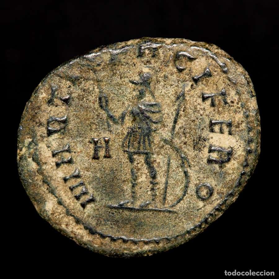 Monedas Imperio Romano: Galieno 253-268 d.C., antoniniano de bronce. MARTI PACIFERO. Roma