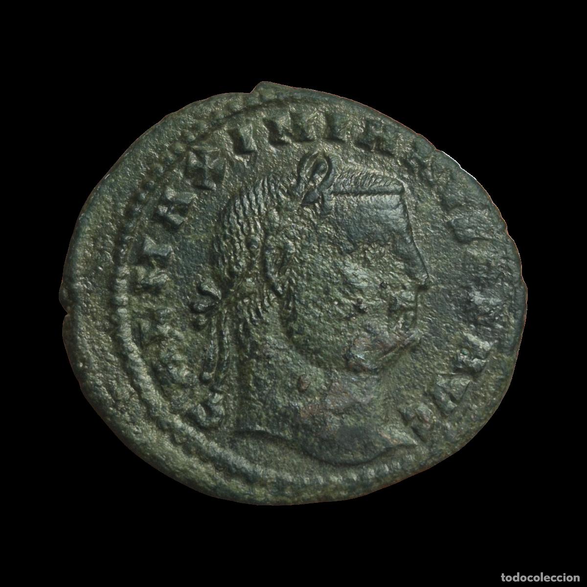 Monedas Imperio Romano: NT/ FOLLIS GALERIO MAXIMIANO REV. GENIO ESTANTE (A996)