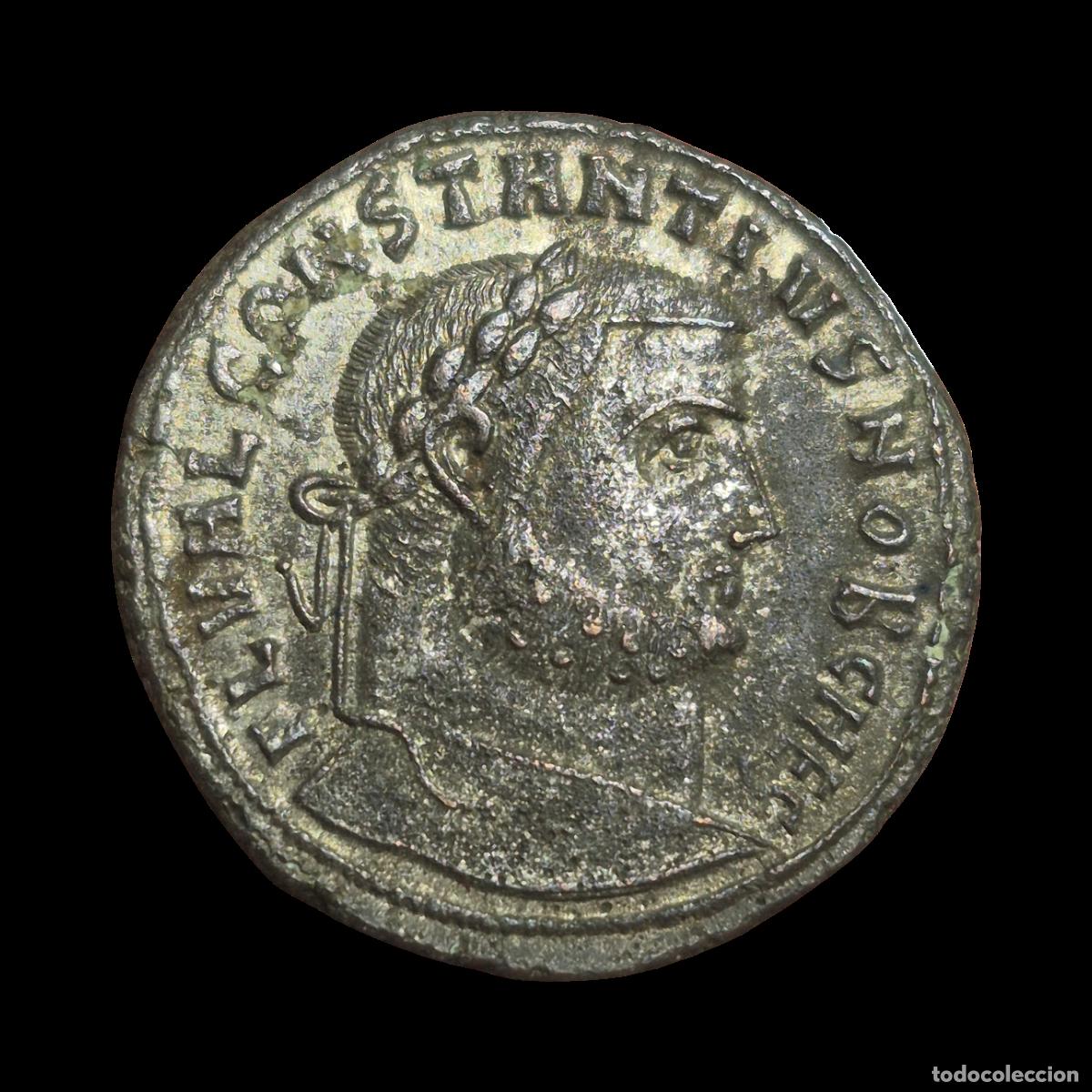 Monedas Imperio Romano: NT/ FOLLIS CONSTANCIO I CLORO REV. GENIO ESTANTE (A995)